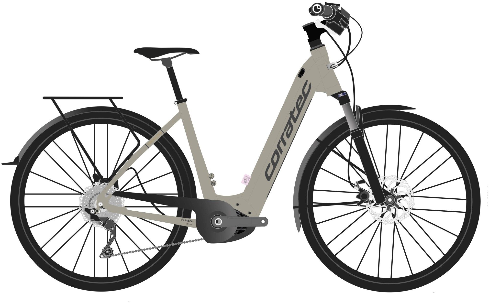 E-Bike Tourenrad Corratec E-Power Trekking 28 CX6 12S Wave 2023 | 625 Wh | 28 Zoll | Tiefeinsteiger