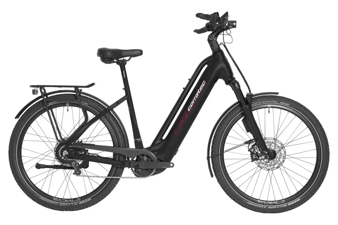 E-Stadtrad Corratec Life CX6 Classic Enviolo 2026 | 625 Wh | 27,5 Zoll | Tiefeinsteiger | 47 cm | black / red / white (Bild 2)