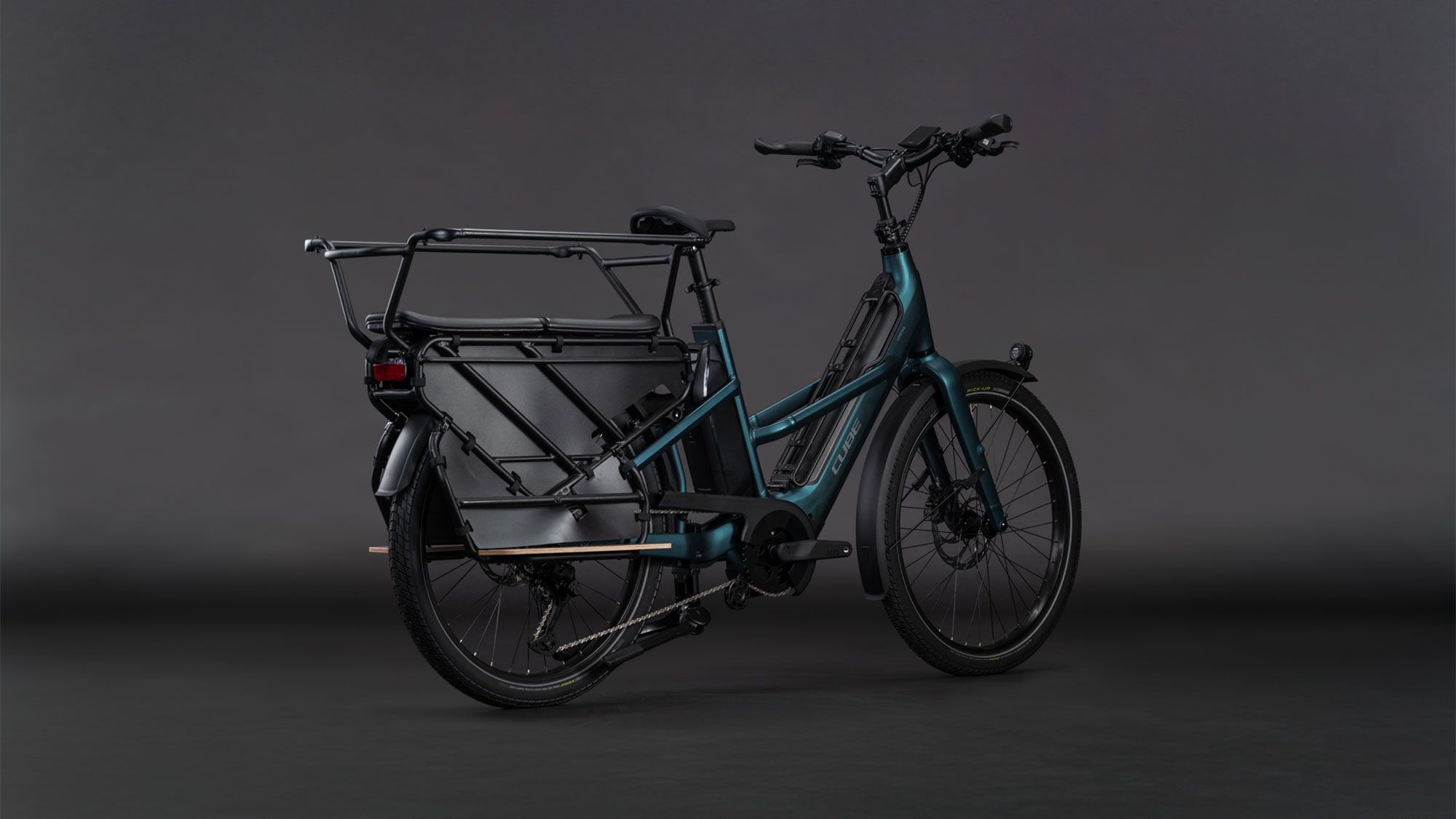 E-Lastenrad Cube Longtail Hybrid Family 2026 | 800Wh | 26 Zoll | Diamant | One Size | royalgreen´n´black (Bild 2)