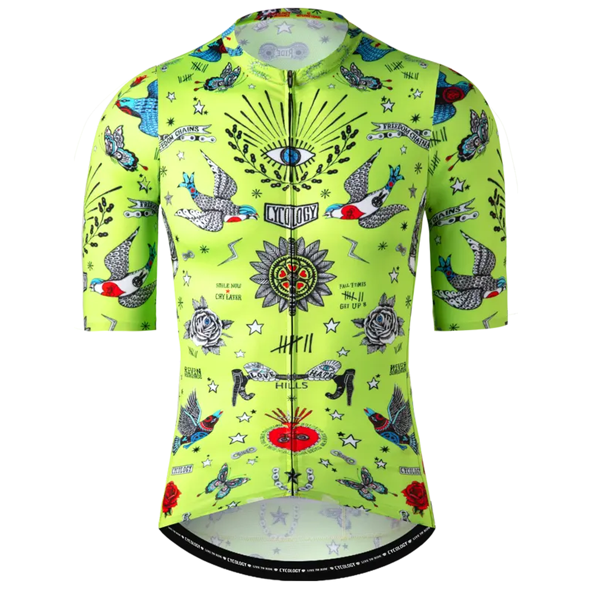 Fahrradtrikots kurzarm Cycology Gear TATTOO REBORN JERSEY Kurzarm Radtrikot 0