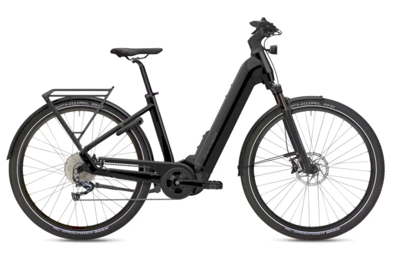 E-Stadtrad FLYER Upstreet 5.10 Comfort 2024 | 630 Wh | 28 Zoll | Tiefeinsteiger | XL | pearl black gloss (Bild 3)