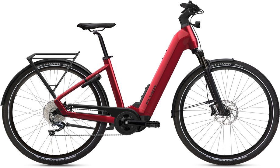 E-Stadtrad FLYER Upstreet 5.10 Comfort 2024 | 630 Wh | 28 Zoll | Tiefeinsteiger | S | Mercury Red Gloss (Bild 2)