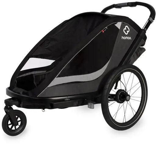 Fahrradanhänger Kinder Hamax Cocoon mit Deichsel und Buggyrad 2025