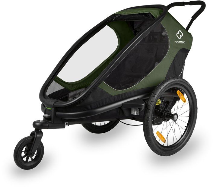 Fahrradanhänger Kinder Hamax Outback One mit Deichsel und Buggyrad 2025