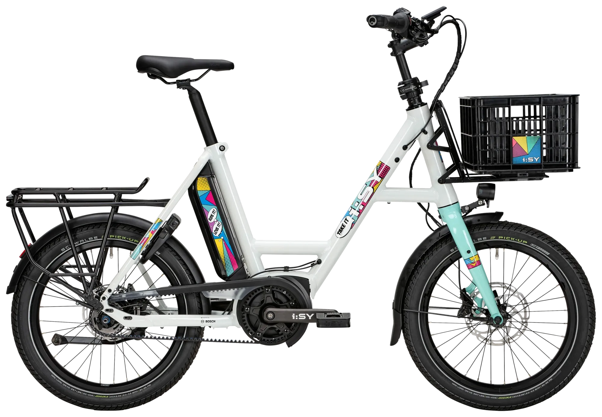 Kompaktrad E Bike i:SY POP ART E5 ZR RT 2023 | 545 Wh | 20 Zoll | Diamant (Bild 1)
