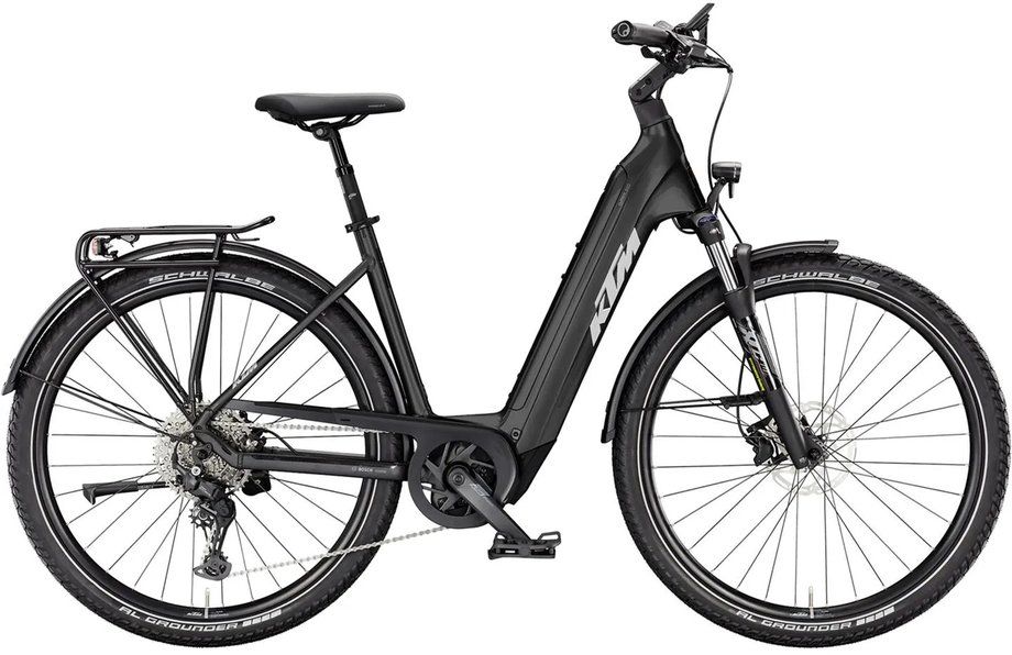 E-Bike Tourenrad KTM MACINA GRAN 820 2026 | 800 Wh | 29 Zoll | Tiefeinsteiger | 46 cm | Diamond Black Matt/Grey/Orange (Bild 1)