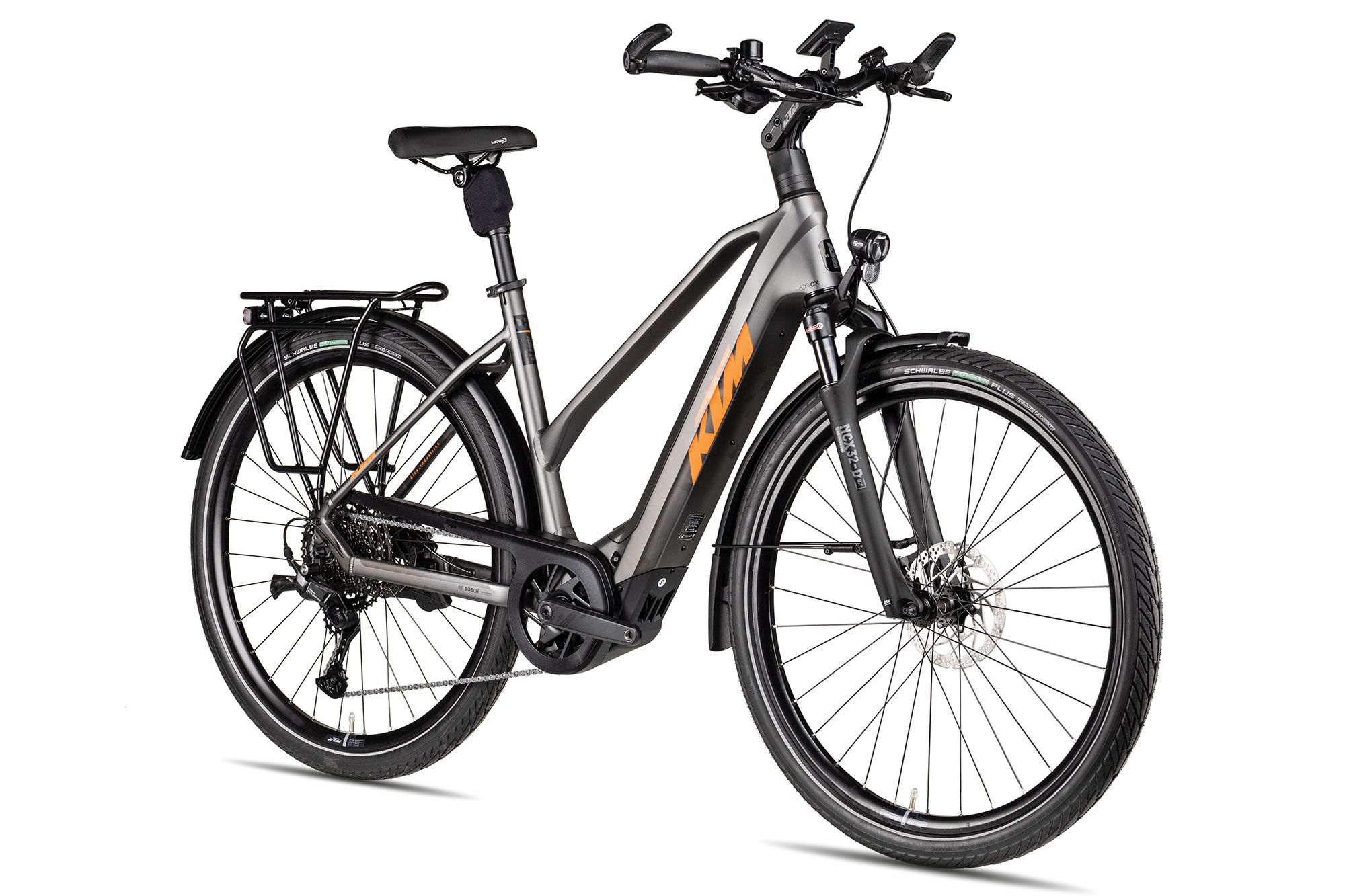 E-Bike Tourenrad KTM MACINA MAGIC X PRO 2025 | 800 Wh | 28 Zoll | Trapez | 51 cm | machine grey matt/orange black (Bild 3)