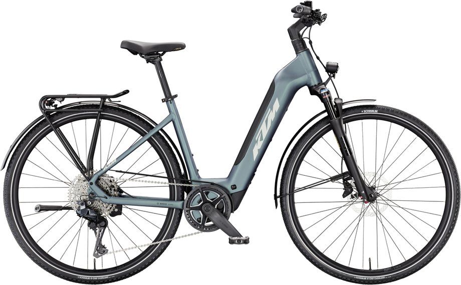 E-Bike Tourenrad KTM Macina Sport SX 10 Di2 2026 | 400 Wh | 28 Zoll | Tiefeinsteiger | 43 CM | Royal Teal Matt/Silver/Black (Bild 1)