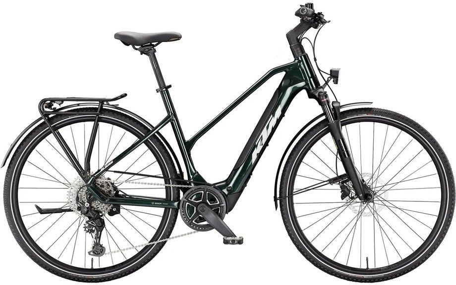 E-Bike Tourenrad KTM Macina Sport SX 20 2026 | 400 Wh | 28 Zoll | Trapez | 46 cm | Smaragd Black/Silver (Bild 1)