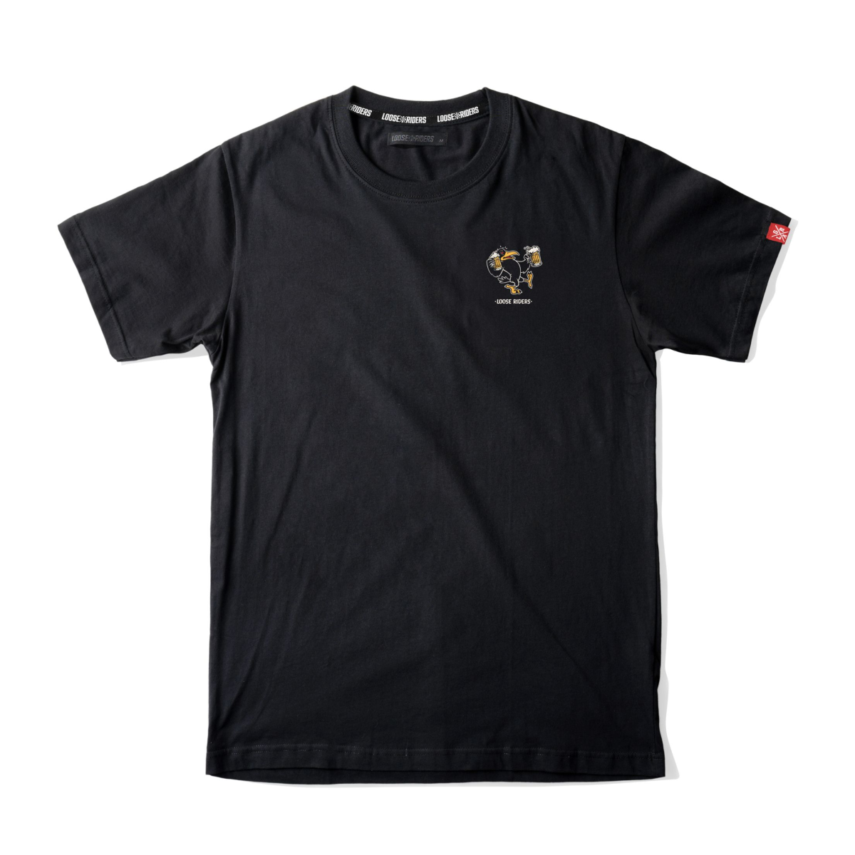 Fahrrad T-Shirt Loose Riders DRINKY CROW BLACK TECH TEE MTB Bikeshirt 0 (Bild 2)