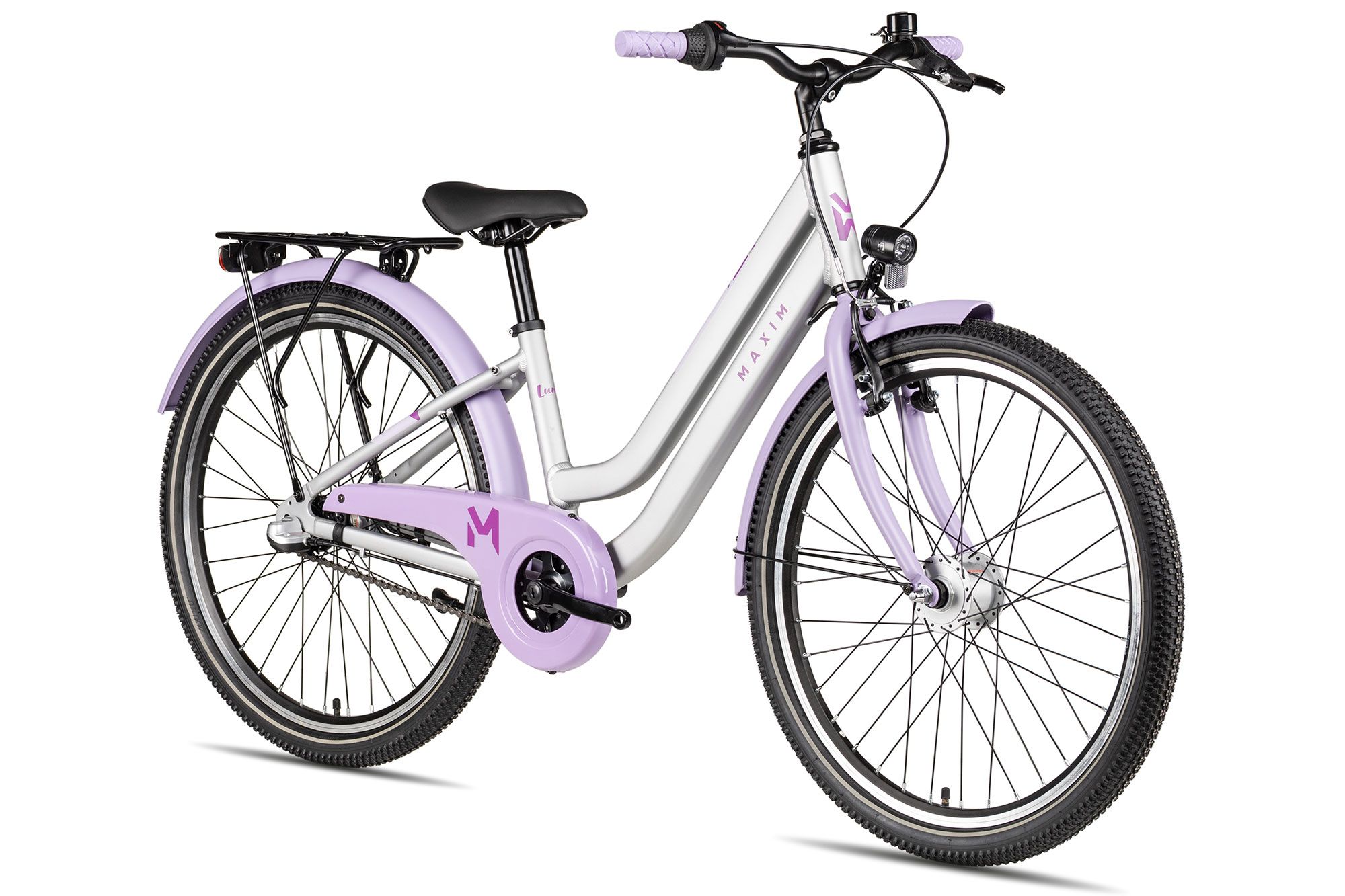 Kinderfahrrad 24 Zoll Maxim Luna 24-3 Nexus 2025 | 24 Zoll | Tiefeinsteiger | 32 cm | lead crystal/lavender (Bild 2)