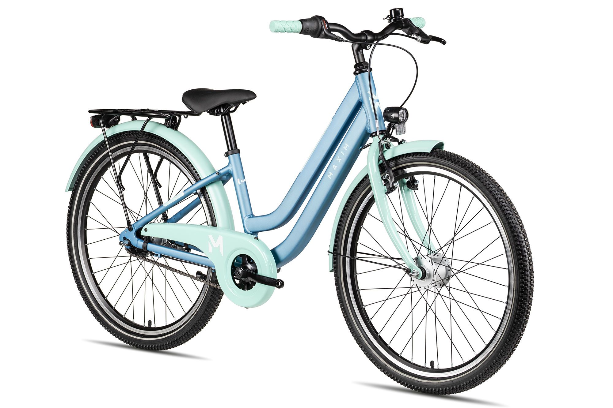 Kinderfahrrad 24 Zoll Maxim Luna 24-7 Nexus 2025 | 24 Zoll | Tiefeinsteiger | 32 cm | blue/mint (Bild 2)