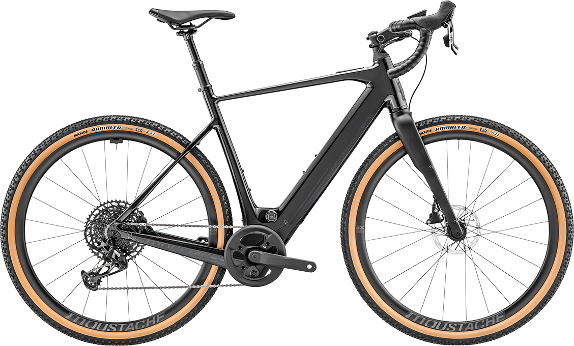 Gravel E-Bike Moustache Bikes Dimanche Gravel 4 2026 | 400 Wh | 29 Zoll | Diamant | 54  cm / L | black glossy (Bild 2)