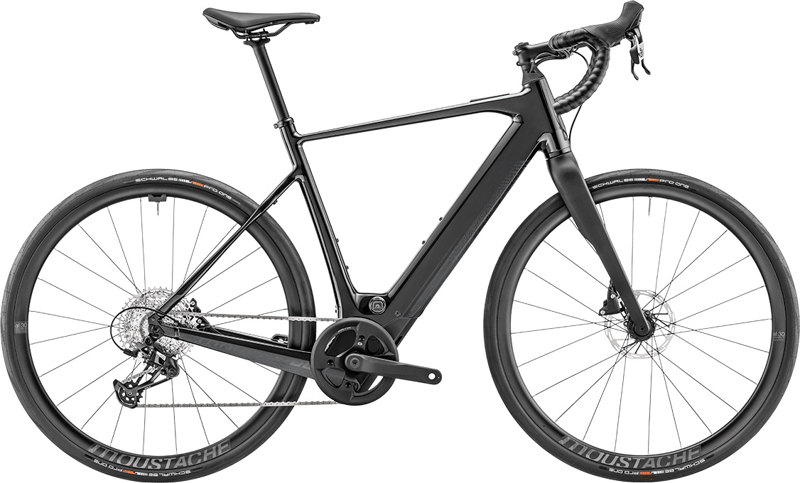 Gravel E-Bike Moustache Bikes Dimanche Road 4 2026 | 400 Wh | 28 Zoll | Diamant | 54  cm / L | black glossy (Bild 2)