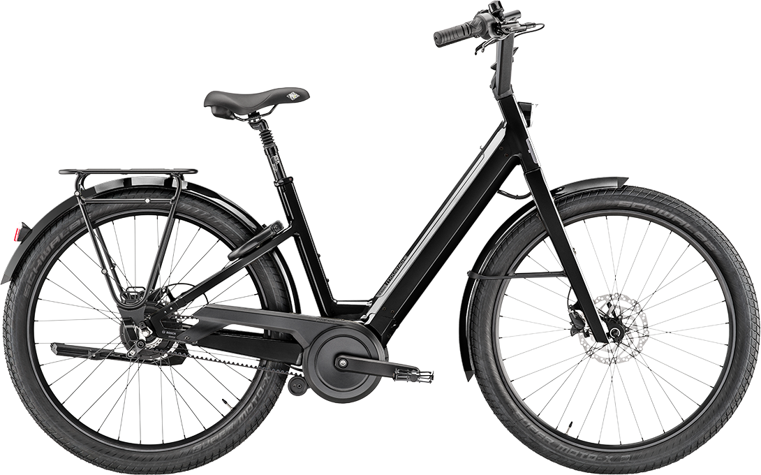 Urban E-Bike Moustache Bikes Lundi 27.6 2025 | 500 Wh | 27,5 Zoll | Tiefeinsteiger | 46  cm / TU | black glossy (Bild 6)