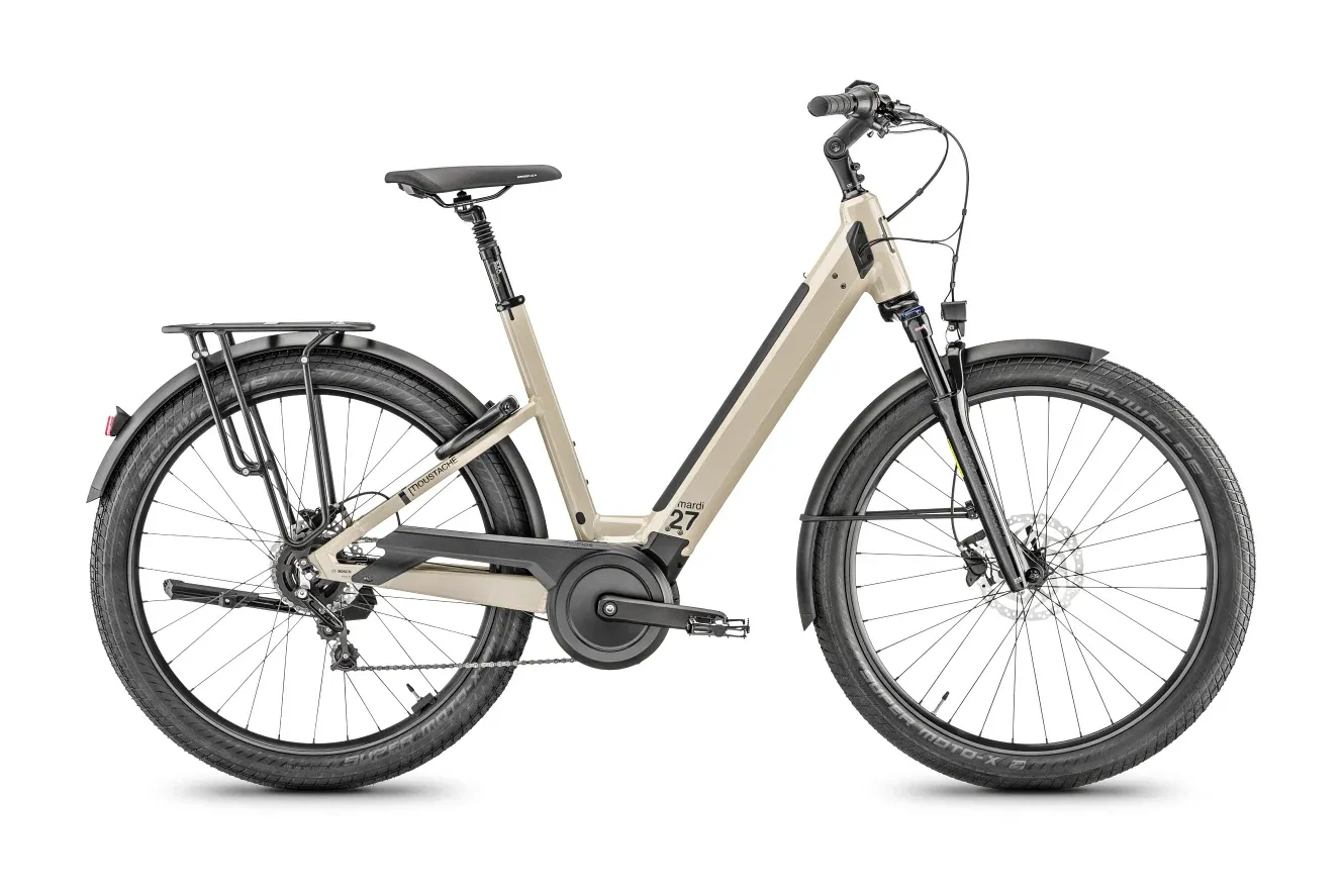 Urban E-Bike Moustache Bikes Mardi 27.4 2025 | 500 Wh | 27,5 Zoll | Tiefeinsteiger | 39 cm / S | steingrau glänzend (Bild 1)