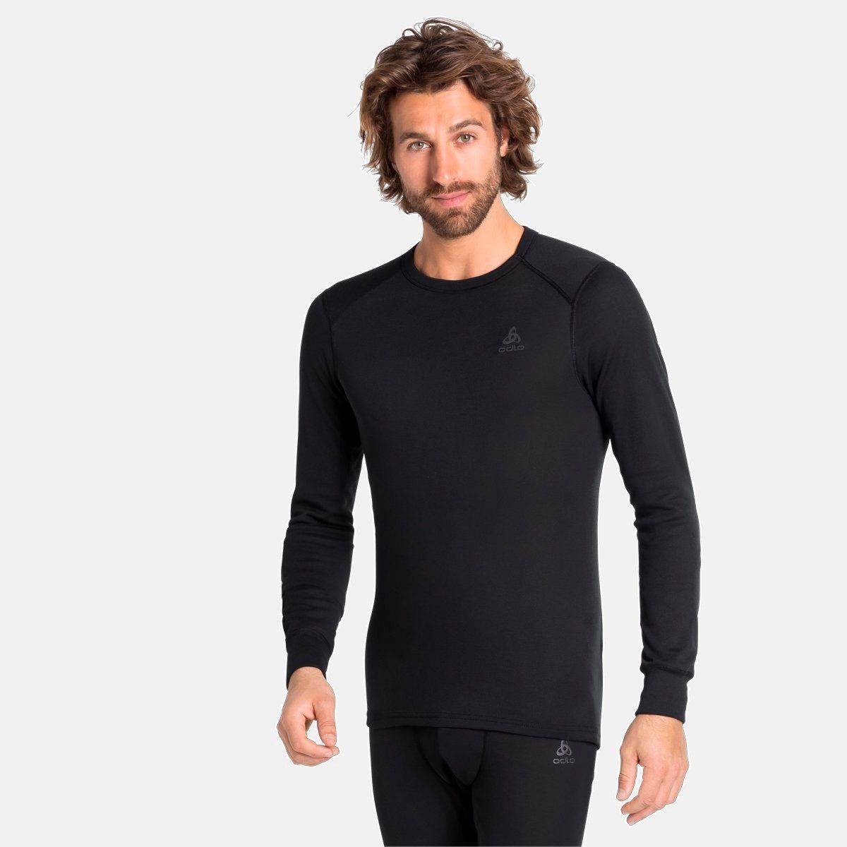 Fahrrad Unterhemd Odlo ACTIVE WARM BL TOP Crew Neck L/S Langarm Unterhemd 0 (Bild 3)