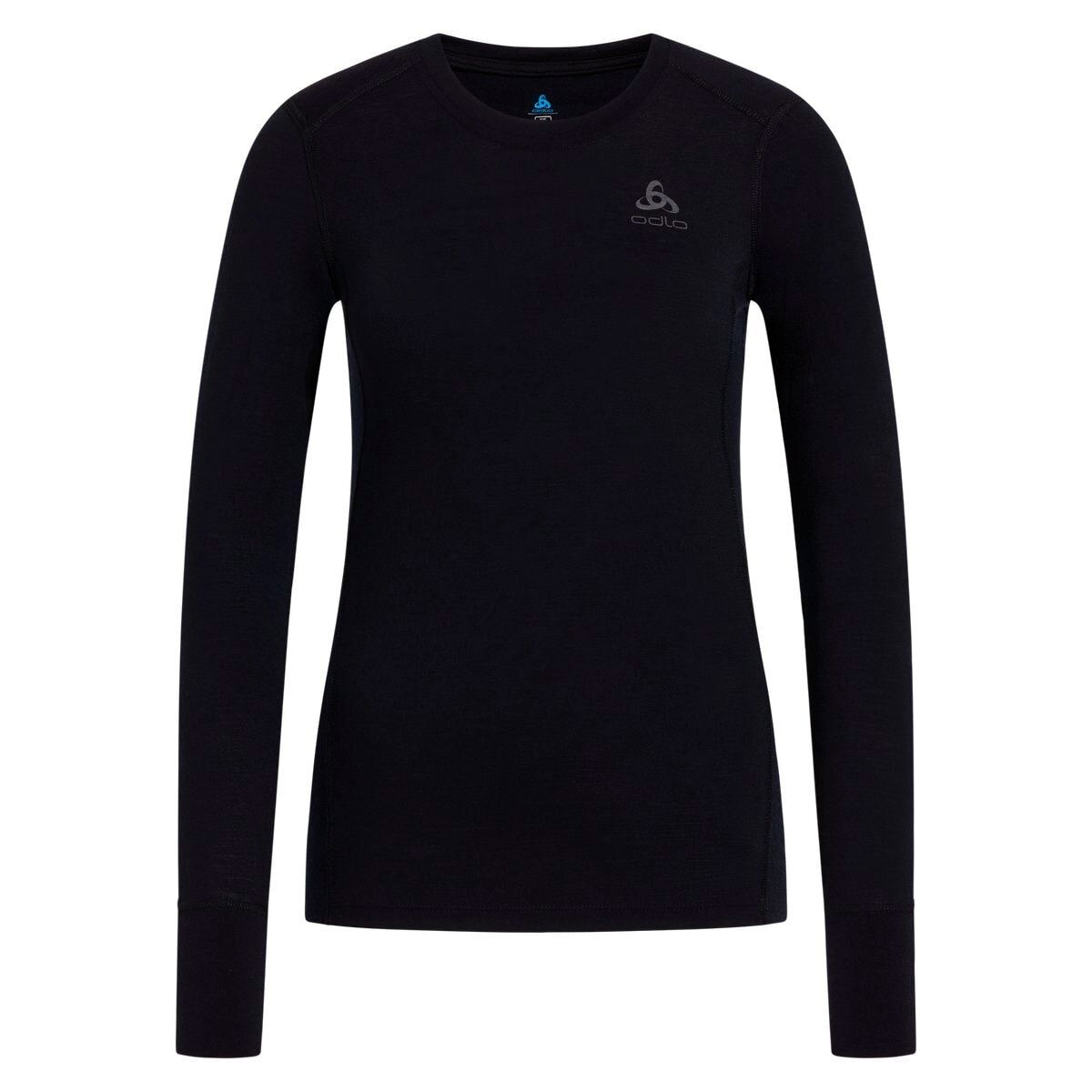 Fahrrad Unterhemd Odlo MERINO 200 BL TOP Crew Neck L/S Langarm Unterhemd 0