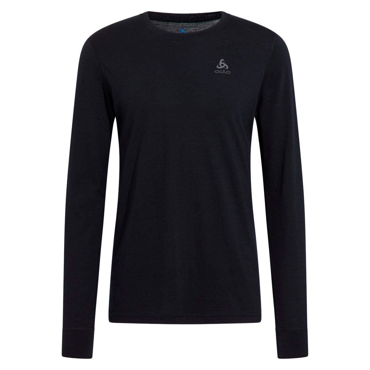 Fahrrad Unterhemd Odlo MERINO 200 BL TOP Crew Neck L/S Langarm Unterhemd 2026