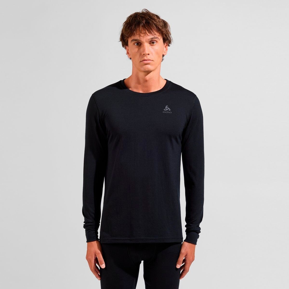 Fahrrad Unterhemd Odlo MERINO 200 BL TOP Crew Neck L/S Langarm Unterhemd 2026 (Bild 4)