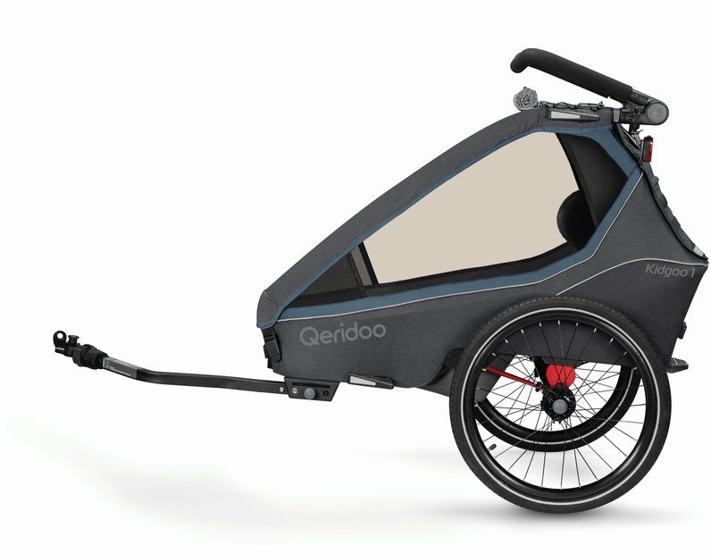 Fahrradanhänger Kinder Qeridoo Kidgoo 1 Navy Blue 2026 (Bild 1)