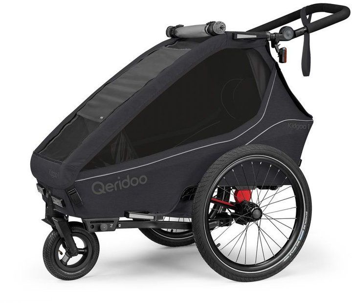 Fahrradanhänger Kinder Qeridoo Kidgoo 1 Phantom Grey 2026 (Bild 1)