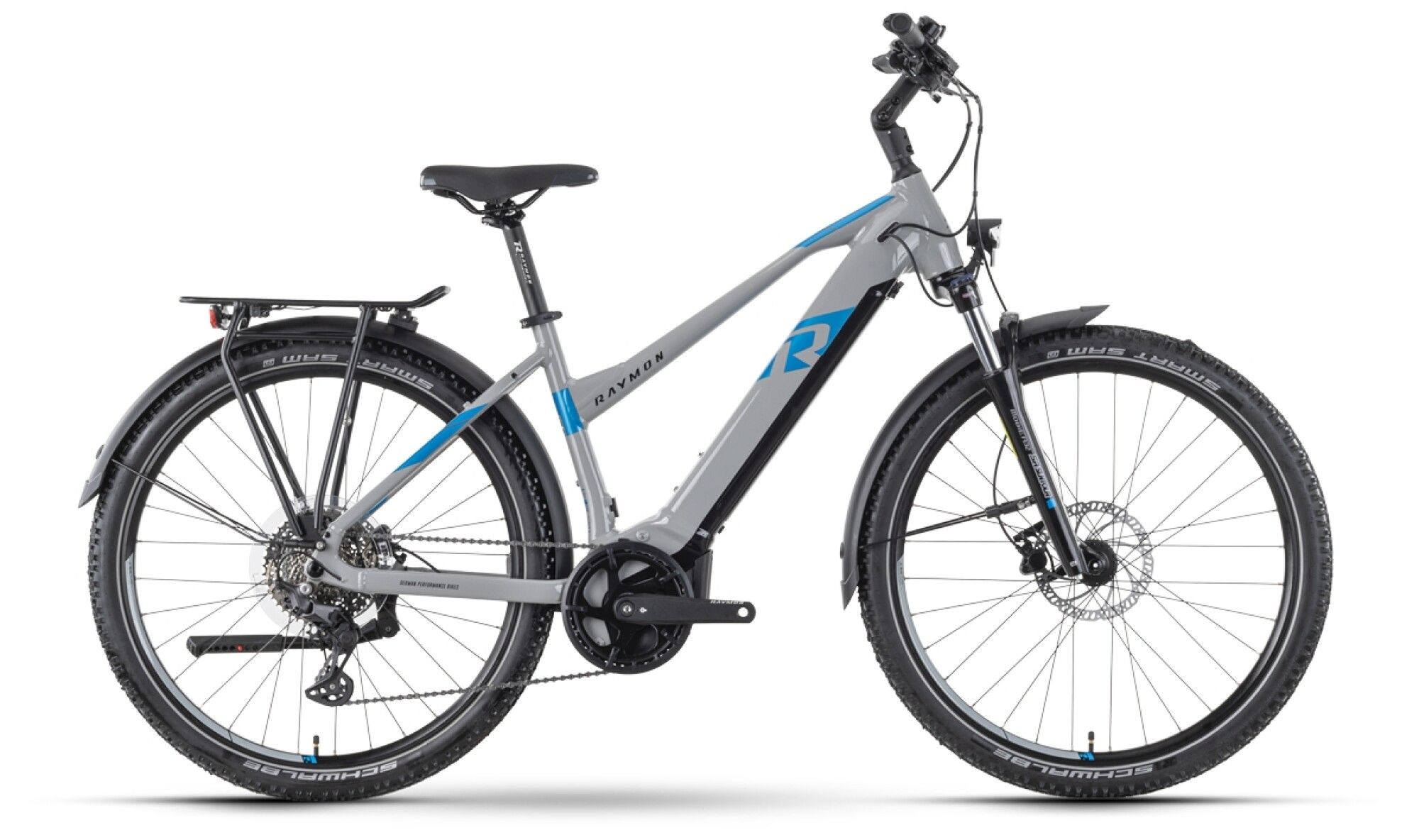 E-Bike Tourenrad RAYMON CrossRay E 6.0 2023 | 630 Wh | 27,5 Zoll | Tiefeinsteiger