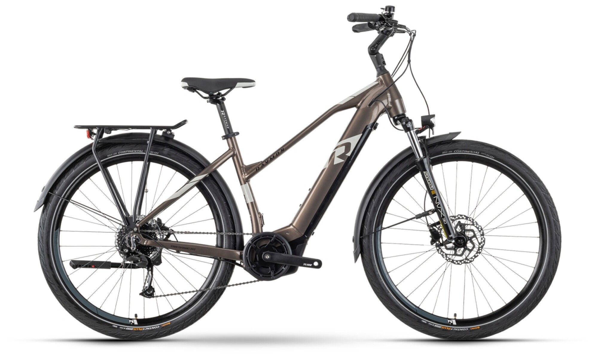 E-Bike Tourenrad RAYMON TourRay E 5.0 2023 | 500 Wh | 27,5 Zoll | Tiefeinsteiger | XS / 40 cm | stone / light grey / black (Bild 2)
