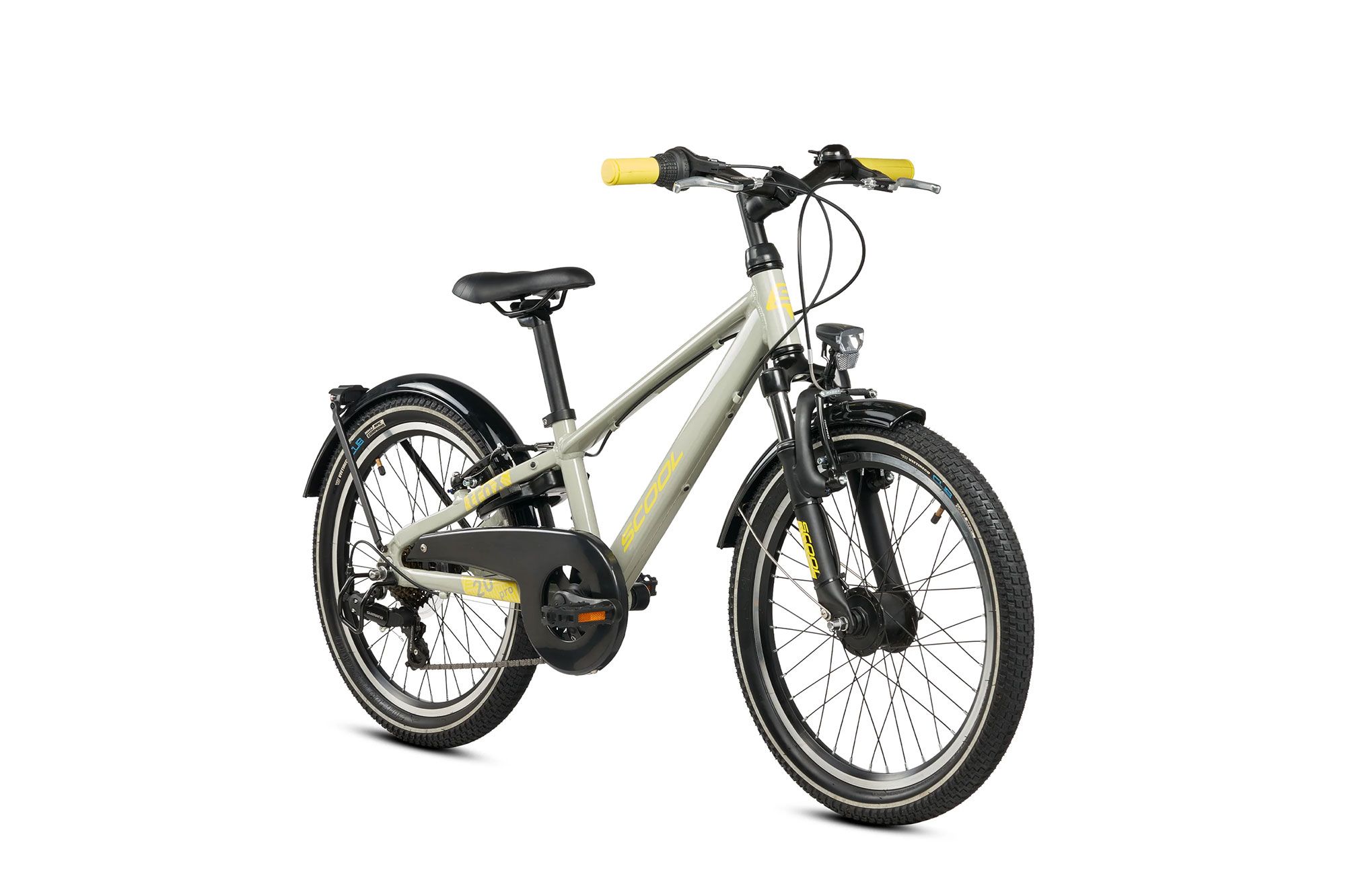 Kinderfahrrad 20 Zoll S´cool troX pro 20-K7 2026 | 20 Zoll | Diamant | 26 cm | pebble grey/yellow (Bild 4)