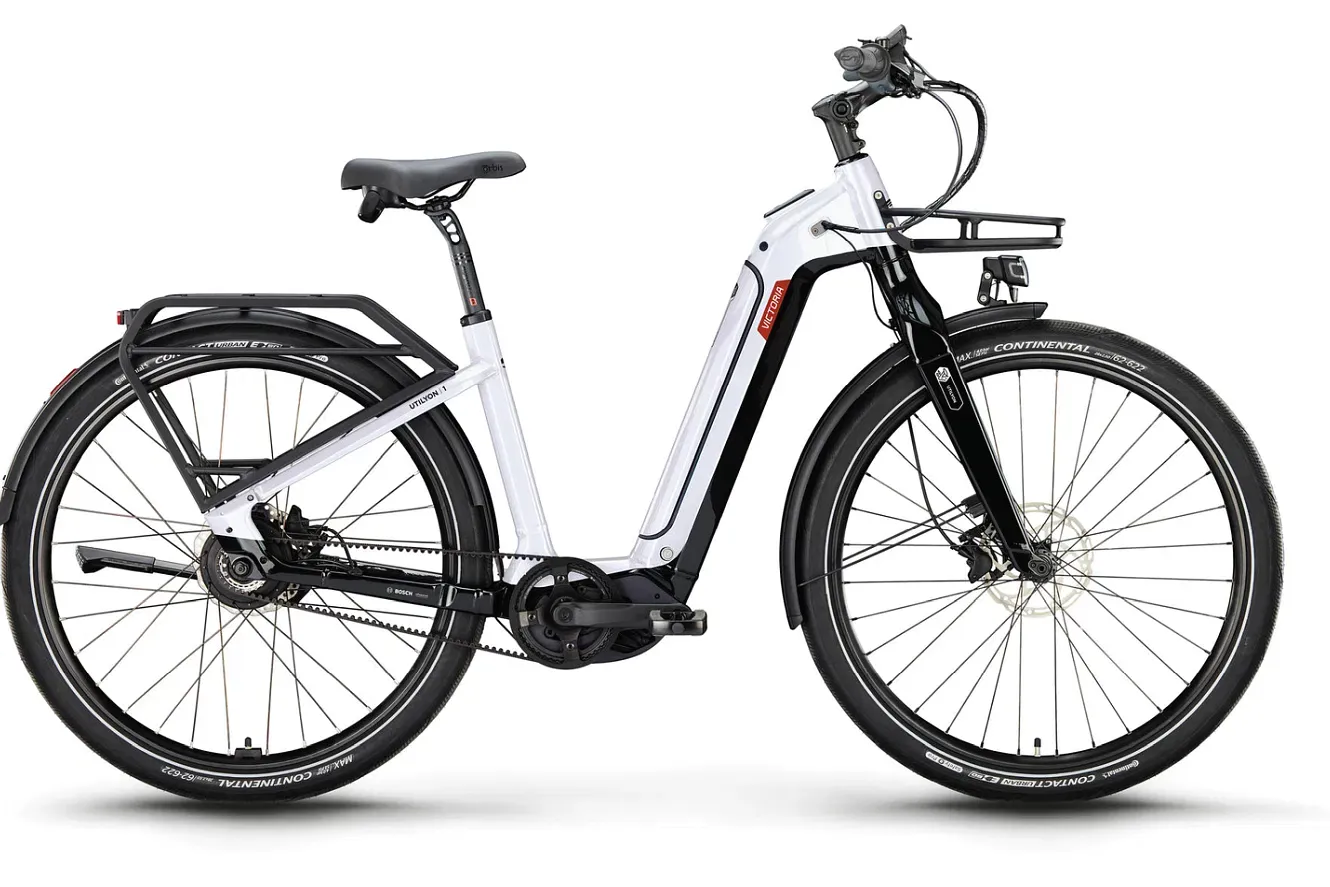Urban E-Bike Victoria UTILYON 1 2026 | 625 Wh | 29 Zoll | Tiefeinsteiger | 48 cm | white aluminium (Bild 2)