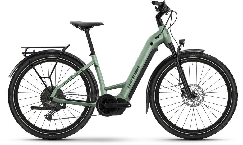 E-Bike Tourenrad Winora Yucatan X10 2026 | 800 Wh | 27,5 Zoll | Tiefeinsteiger | S / 38 cm | Pastel Pistachio Glänzend (Bild 2)
