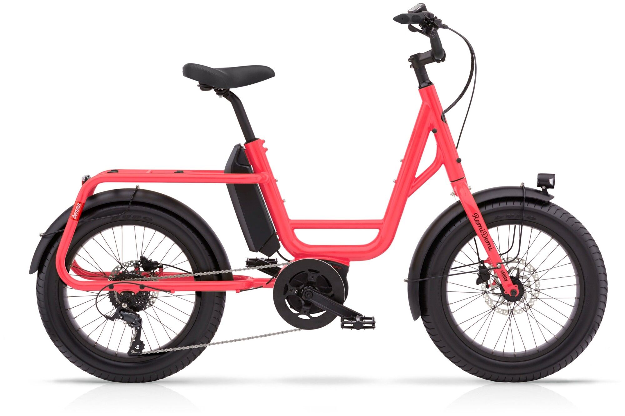 E Lastenrad Benno Bikes RemiDemi 9D Performance Coral Pink Easy On 2023 | 500 Wh | 20 Zoll | Trapez (Bild 1)